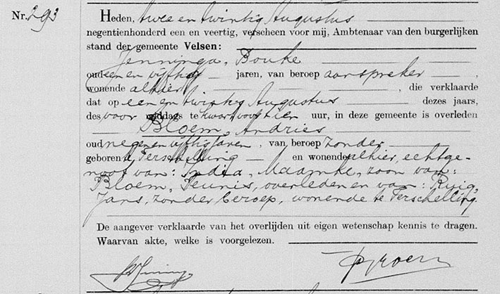 1941 08 21 Velsen Overl akte 293 Andries Bloem800.jpg
